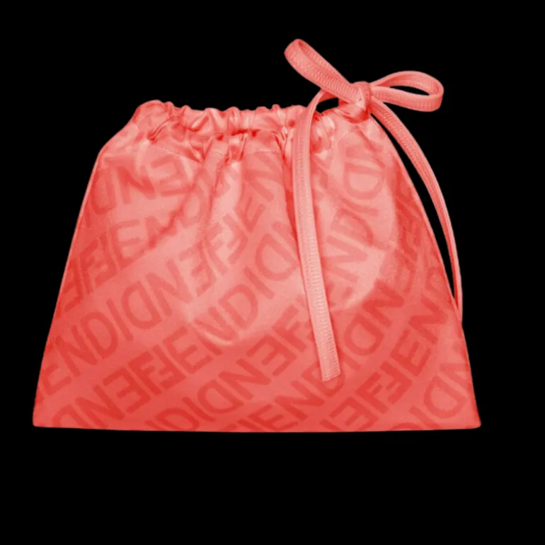 Maillot de bain FENDI une pièce lycra rose motif Fendi mirror