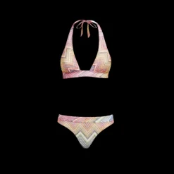 Maillot de bain MISSONI 2 pièces triangle chevrons multicolore