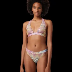 Maillot de bain MISSONI 2 pièces triangle chevrons multicolore