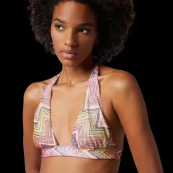 Maillot de bain MISSONI 2 pièces triangle chevrons multicolore