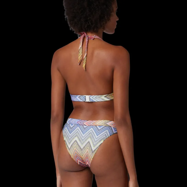 Maillot de bain MISSONI 2 pièces triangle chevrons multicolore