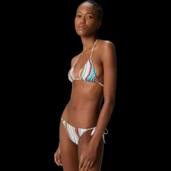 Maillot de bain MISSONI 2 pièces Bikini triangle viscose vagues multicolore