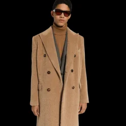 Manteau croisé DOLCE & GABBANA laine lama camel