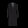 Manteau croisé réversible FENDI laine noire FF Noir blanc