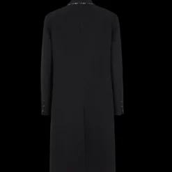 Manteau croisé réversible FENDI laine noire FF Noir blanc