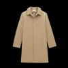 Manteau Trench SAINT LAURENT Macintosh coton beige doublure amovible léopard