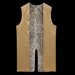 Manteau Trench SAINT LAURENT Macintosh coton beige doublure amovible léopard