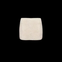 Mini jupe MAGDA BUTRYM taille basse coton viscose crochet écru