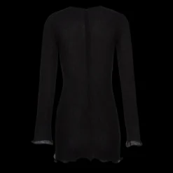 Mini robe MAGDA BUTRYM manche longue crêpe noir volants fleurs