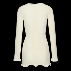 Mini robe MAGDA BUTRYM manche longue crêpe écru volants fleurs