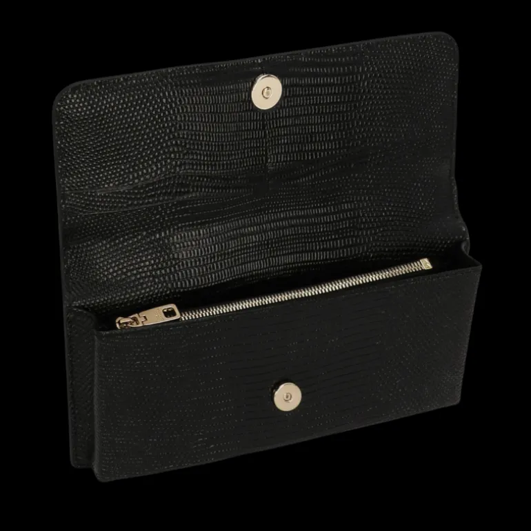 Mini sac pochette DOLCE & GABBANA cuir veau imprimé iguane noir