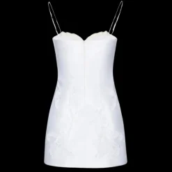 Mini-robe bustier MAGDA BUTRYM popeline coton blanc dentelle