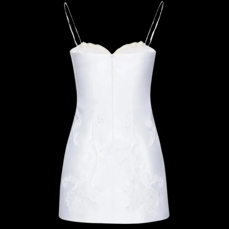 Mini-robe bustier MAGDA BUTRYM popeline coton blanc dentelle