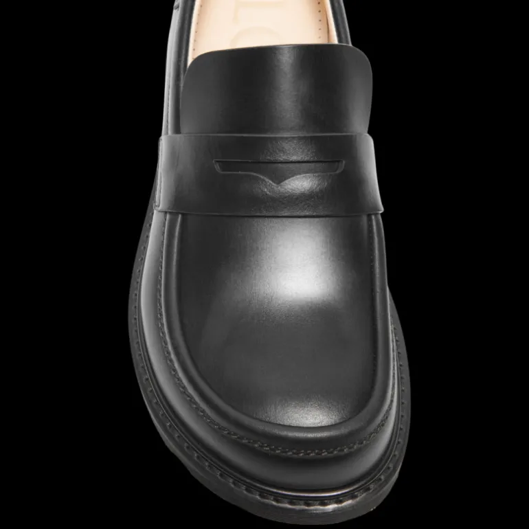 Mocassin LOEWE Blaze cuir veau pull-up noir