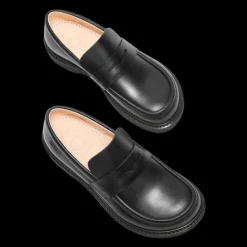Mocassin LOEWE Blaze cuir veau pull-up noir