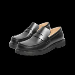 Mocassin LOEWE Blaze cuir veau pull-up noir