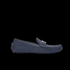 Mocassins driver Fendi O’Lock Denim FF bleu