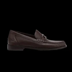 Mocassins FENDI cuir grainé marron Fendi O’Lock