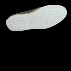 Mocassins Slip on TOD S cuir graine bleu marine semelle corde