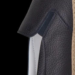 Mocassins Slip on TOD S cuir graine bleu marine semelle corde