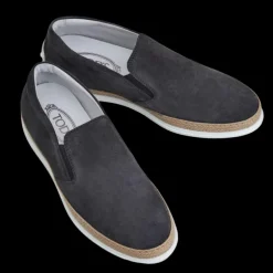 Mocassins Slip on TOD'S nubuck gris semelle corde