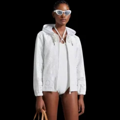 MONCLER Maillot de bain une pièce blanc anneau lien cou
