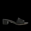 Mules talon DOLCE & GABBANA Bianca cuir noir logo DG ajouré