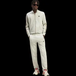 PALM ANGELS Veste de survêtement zippée gris clair broderie Monogramme PA poitrine