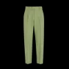 Pantalon à pince FENDI Lin vert clair broderie Fendi Roma