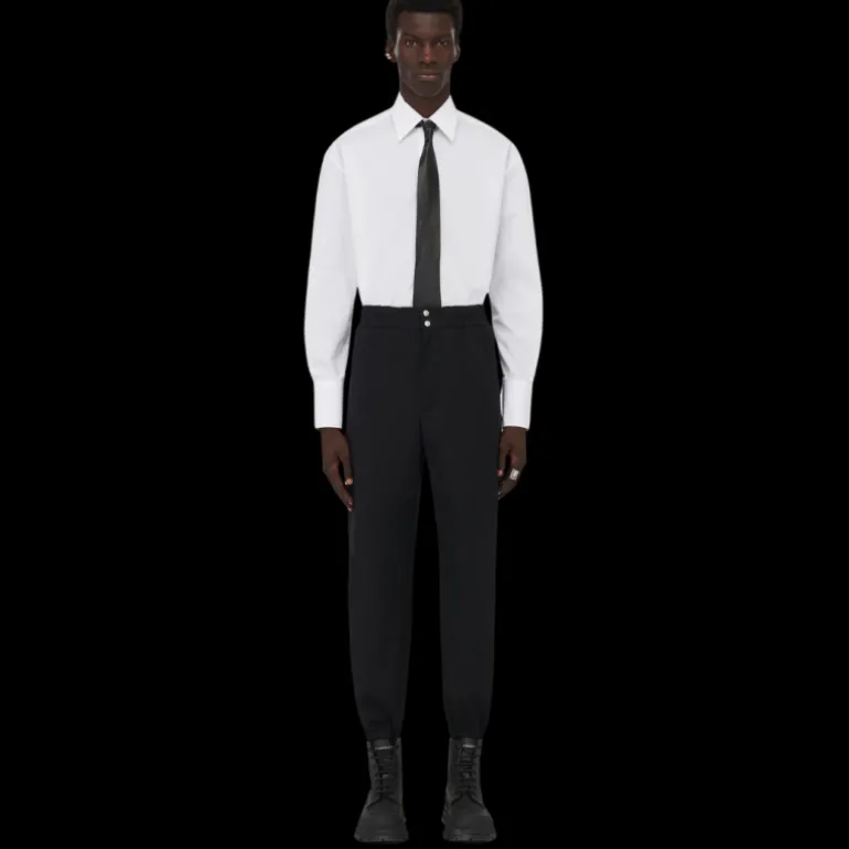 Pantalon Cargo ALEXANDER MCQUEEN Bouton-pression coton noir logo seal