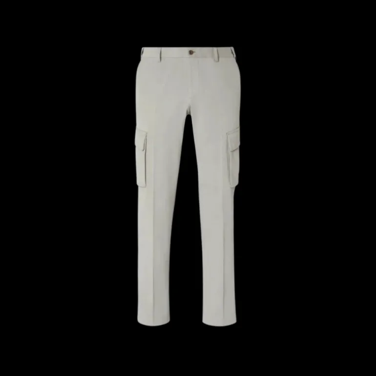 Pantalon Cargo CORNELIANI flanelle coton stretch gris clair