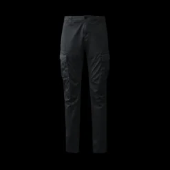 Pantalon cargo CP COMPANY en coton satin extensible noir poche lentille