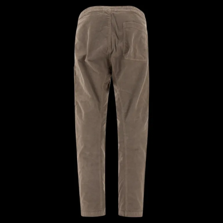 Pantalon cargo CP COMPANY en coton velours côtelé taupe beige poche lentille