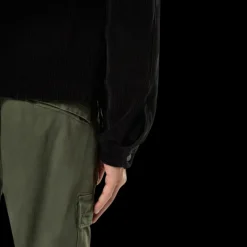 Pantalon cargo STONE ISLAND sergé de coton bio kaki délavé bas élastique