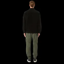 Pantalon cargo STONE ISLAND sergé de coton bio kaki délavé bas élastique