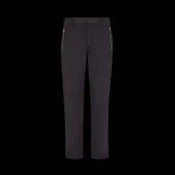 Pantalon cigarette FENDI gabardine coton noir poche zip FF