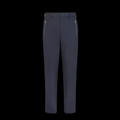 Pantalon cigarette FENDI bleu marine poche jacquard FF bleu