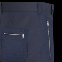 Pantalon cigarette FENDI bleu marine poche jacquard FF bleu