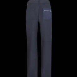 Pantalon cigarette FENDI bleu marine poche jacquard FF bleu