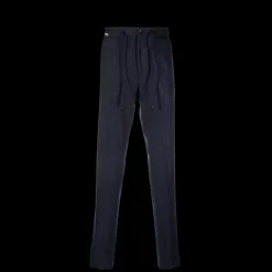 Pantalon CORNELIANI laine vierge bleu marine taille élastique cordon