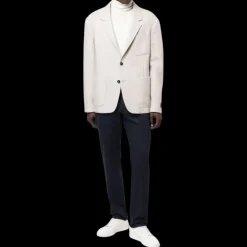 Pantalon CORNELIANI laine vierge bleu marine taille élastique cordon