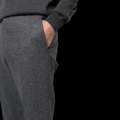 Pantalon CORNELIANI laine vierge gris taille élastique cordon