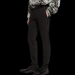 Pantalon costume DOLCE & GABBANA design stretch laine vierge noir