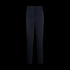 pantalon de costume ALEXANDER MCQUEEN coupe droite laine bleu marine
