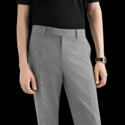 Pantalon de costume DOLCE & GABBANA revers laine vierge pied-de-poule