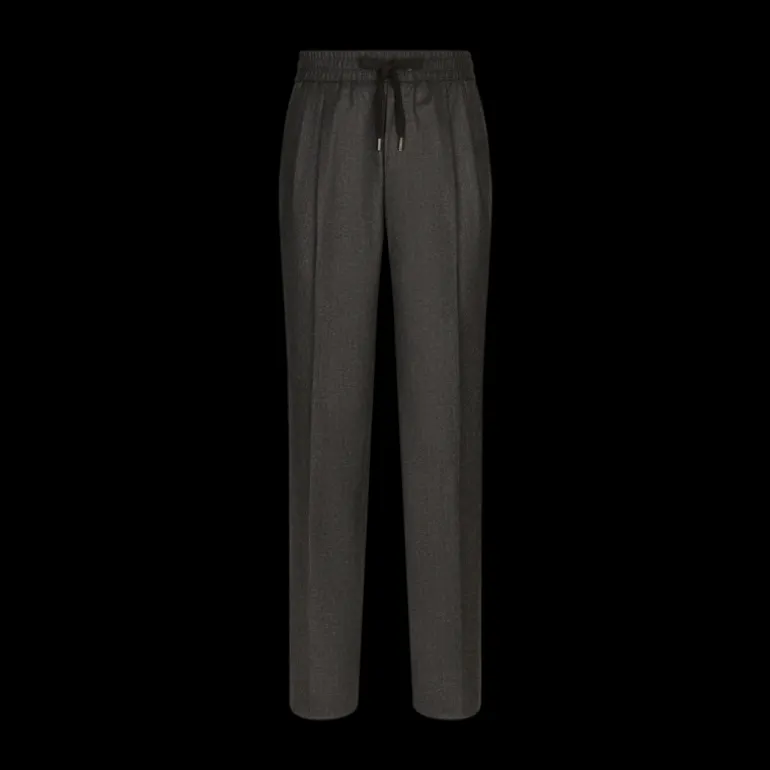 Pantalon de jogging DOLCE & GABBANA en flanelle laine vierge gris anthracite