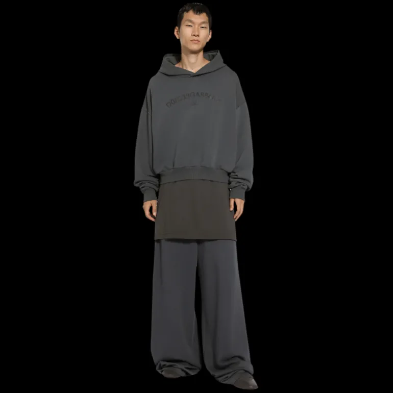 Pantalon de jogging DOLCE & GABBANA large coton gris