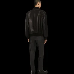 Pantalon de jogging DOLCE & GABBANA en flanelle laine vierge gris anthracite