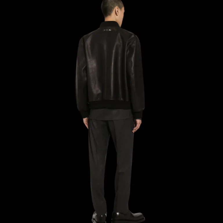 Pantalon de jogging DOLCE & GABBANA en flanelle laine vierge gris anthracite