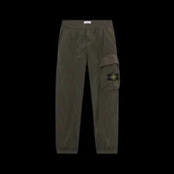 Pantalon de jogging STONE ISLAND ECONYL® nylon kaki métal irisé